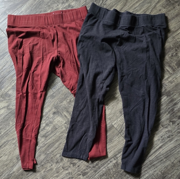 Sonoma Charcoal and Burnt Orange Leggings - Picture 1 of 5